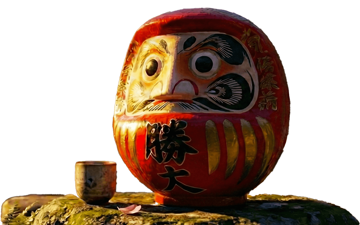 Daruma doll — atspass.com mascot symbolising perseverance in your job search